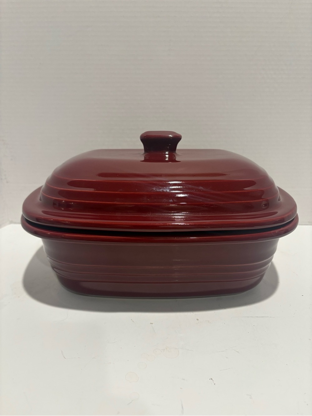 The Pampered Chef Red Covered Ceramic Casserole